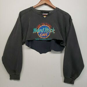 Vintage Hard Rock Cafe San Francisco Cutoff  M Sweatshirt Save The Planet USA